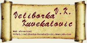 Veliborka Kuvekalović vizit kartica